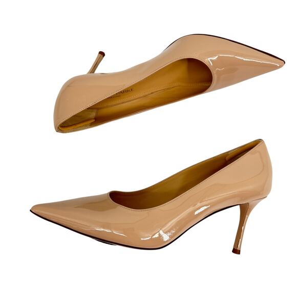 Marion Parke Classic Pump‎ 70 Powder Patent Nude Pointed Pump EU 38 - Picture 4 of 15